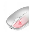 thumbnail image 2 of Rechargeable Wireless Mouse, Slim Silent Bluetooth Mouse 2.4G Portable Mobile Office Mouse with USB Receiver, 3 Adjustable DPI for Laptop, PC, Notebook, Computer, Desktop - Candy Blue, 2 of 3