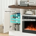 thumbnail image 6 of 77'' Fireplace TV Stand for 85'' TVs, 50-Inch Electric Fireplace, LED Lights, Farmhouse Media Entertainment Center, 6 of 7