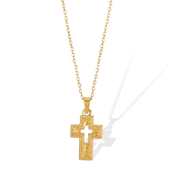 Stainless Steel Hollow Cross Ornament