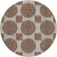 thumbnail image 2 of Addison Rugs Dream Shag Premium Machine Washable Transitional Geo, Circles Brown Round Rug, 8' x 8', 2 of 8