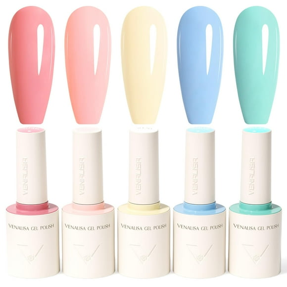 Set de esmaltes de uñas en gel VENALISA, 10 ml, 5 colores, alto brillo