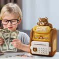 thumbnail image 2 of Jouets pour Enfants Serrure à Empreinte Digitale Mot de Passe Mignon Cochonnets Banque Simulation Multi-Fonction Serrure à Empreinte Digitale Intelligente Rouleau Automatique Pièce de Monnaie Économie d'Argent pour Enfants, 2 of 6