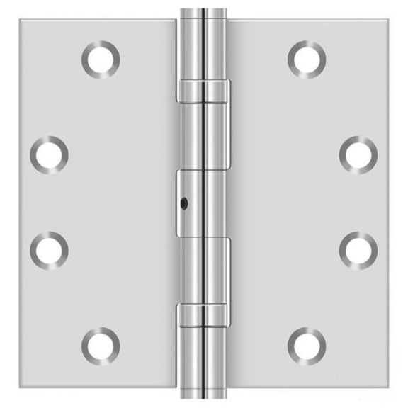 Deltana Ss45nbu 4.5" X 4.5" Stainless Steel Square Corner Ball Bearing Mortise Hinge -