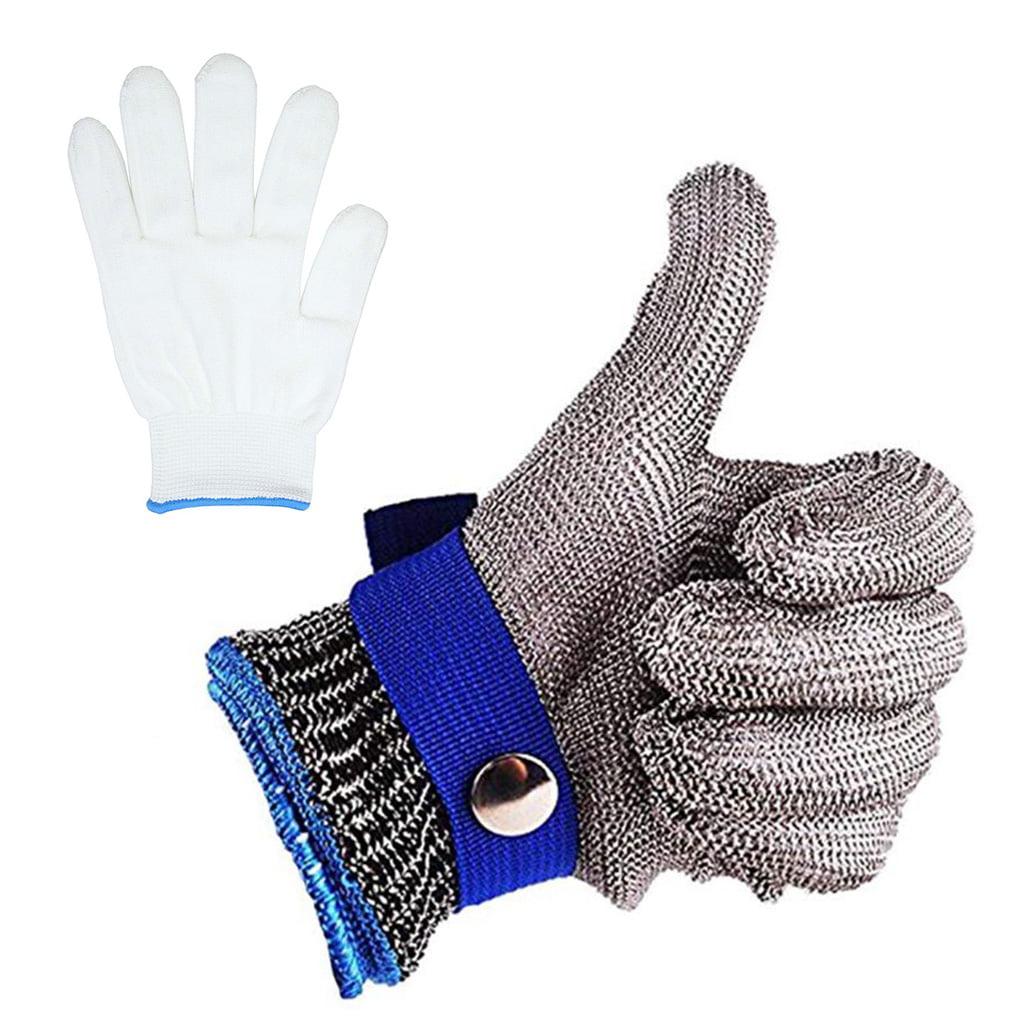 Stainless Steel Metal Mesh Butcher Glove High Performance Level 5 Protection