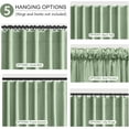 thumbnail image 3 of Linen Blackout Curtains 54 inch Sage Green Darkening Window Curtain for Living Room Bedroom Drape Thermal Insulated Noise Cancelling Back Tab Drapes, 3 of 15