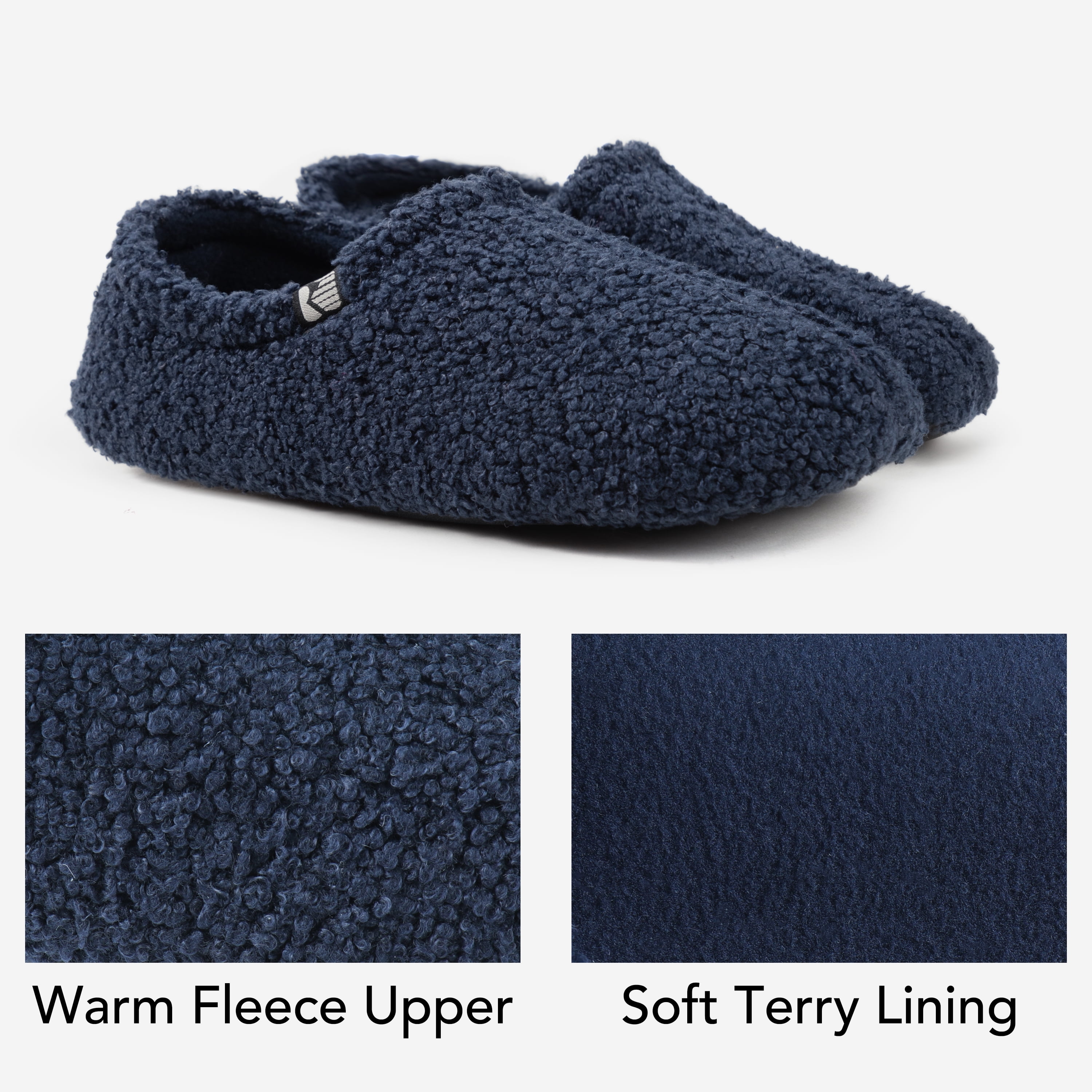 RockDove Women's Polar Fleece Two-Tone Slippers - Cozy Memory Foam Indoor/Outdoor Slippers