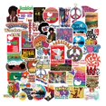 thumbnail image 1 of Pegatinas Woodstocks Festivals, vinilo impermeable, 50 unidades/lote, 1 of 4