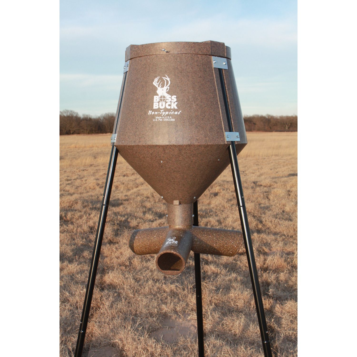 Mossy Oak GameKeeper 200lb Capacity Steel Deer Feeder w/Camera Mounting