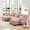 Pink, variant on Luxury Modular Sectional Sofa Couch - Oversized U Shaped Cloud Couch for Living Room, Deep Seat Sofa Couch with 2 Ottomans (Green)