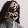 thumbnail image 4 of Decoración de Halloween de esqueleto fantasma, adorno de terror aterrador con ojos iluminados Negro, 4 of 9