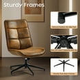 thumbnail image 5 of Homy Casa Dining Chair Adjustable Height Swivel Chair for Home Kitchen Dining Living Room Lounge, Suede Brown, 5 of 8