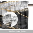 thumbnail image 6 of Abstract Art Valance Curtain Gold Black Water Ripple Gradient Marbling Window Valances Rod Pocket Short Curtains Window Treatments for Kitchen Bedroom Bathroom Laundry 42" x 18", 6 of 9