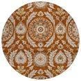 thumbnail image 2 of Addison Rugs Chantille Indoor/Outdoor Transitional Floral Paprika Washable Round Rug, 8' x 8', 2 of 6