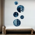 thumbnail image 3 of Designart "Retro Wildflowers In Shades Of Blue IV" Floral Metal Wall Art Set of 5 Piece, 3 of 5