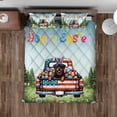 thumbnail image 4 of Happy Easter Rottweiler American Flag Truck Bunny Ears Quilt Bedding Set Rottie Dog Lover Gifts Idea 1 Blanket Bed Cover 2 Pillowcases - 03001, 4 of 5