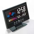 thumbnail image 5 of LCD Weather Station with Clock Thermometer Hygrometer Calendar Voice Control Colorful Display Temperature Monitor Alarm Function, 5 of 5
