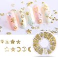 thumbnail image 2 of 3d Metallic Metal Rivet Heart Moon Star Nail Tips Decorations Manicure Tools, 2 of 5
