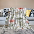 thumbnail image 2 of JEUXUS  Butterfly Blanket Flowers Florals Blanket - Plush Flannel Butterflies Blanket for Couch Bed Sofa - Butterfly Decor for Girls Boys - Gift for Butterflies Lovers for All Seasons, 2 of 6