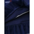 thumbnail image 6 of HILEELANG Toddler Girls(2-7Y) Navy Tulle Sweatshirt Long Sleeve Pullover Top for Fall Winter, Cotton Crewneck Shirt for Kids 2T, 6 of 8