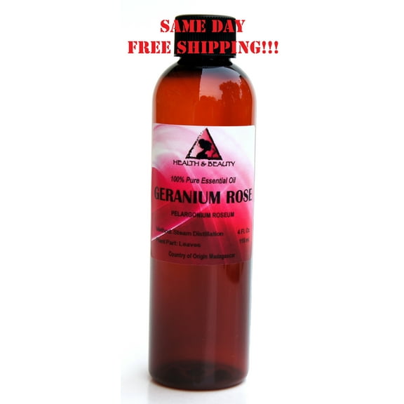 Geranium rose essential oil aromatherapy 100% pure natural 4 oz