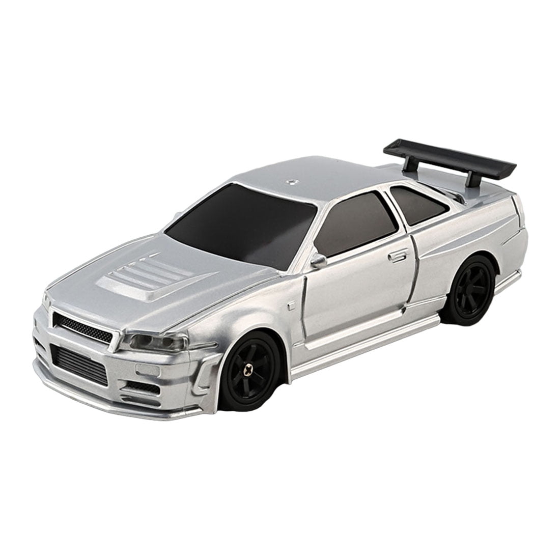 1:43 Scale Mini RC Drift Car, 2.4G Full Proportional 4WD Electric Drifting Racing Car with Gyro Stabilization & Linkage Light Group for Adults - RTR