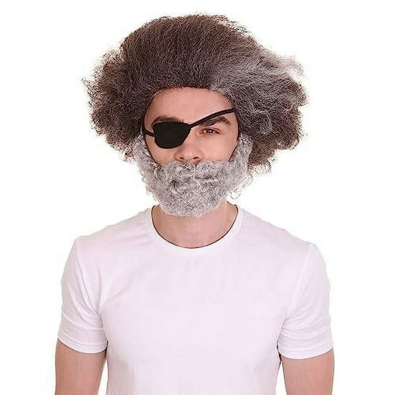 HPO Adult/ Teen Men's Brown Halloween Costume Wig, 1 Count