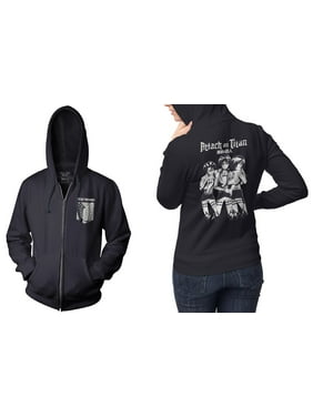 Product Image Attack on Titan Trio Junior's Navy Zip Hoodie