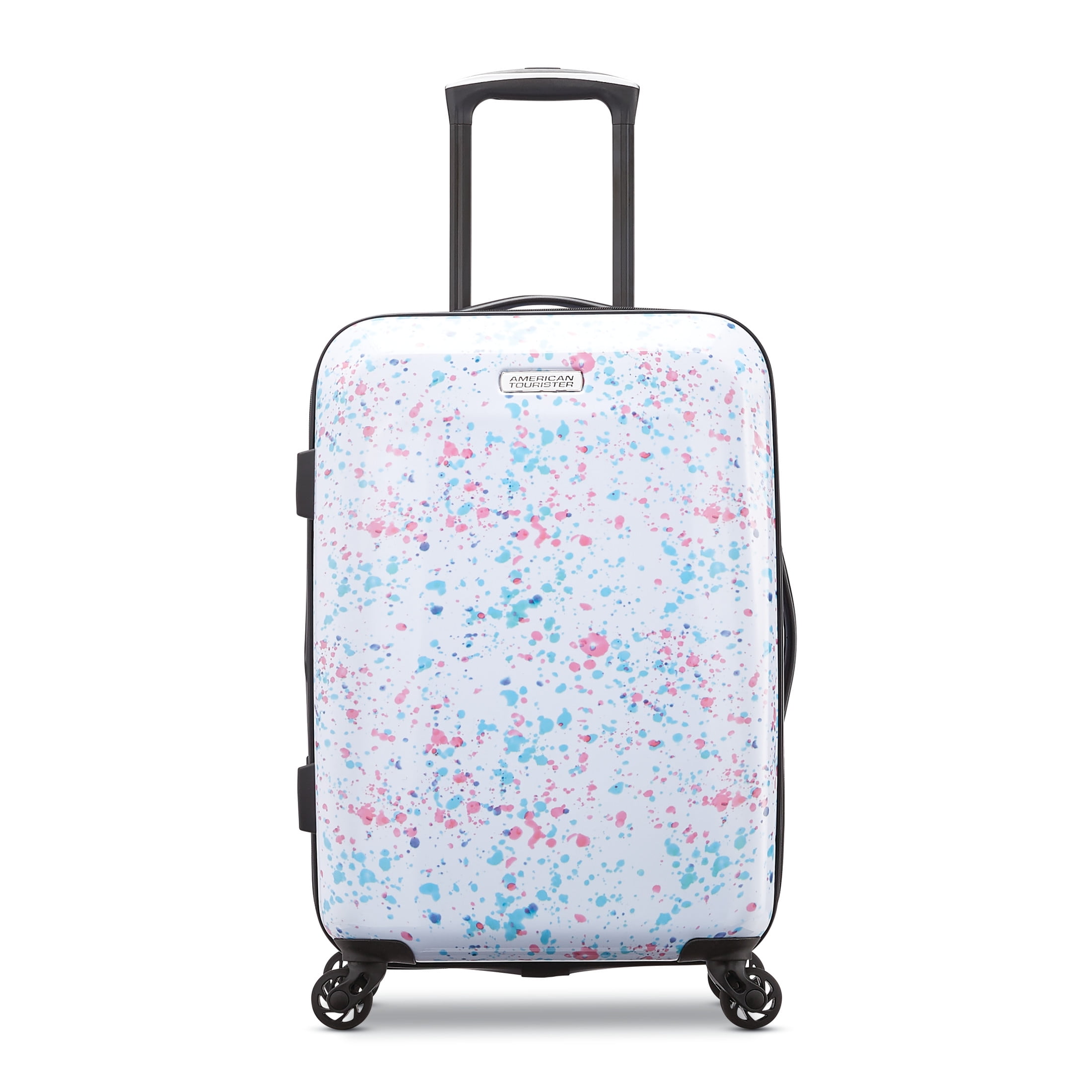 American Tourister Arabella Hardisde Carry On Luggage with Spinner Wheels - Speckle White