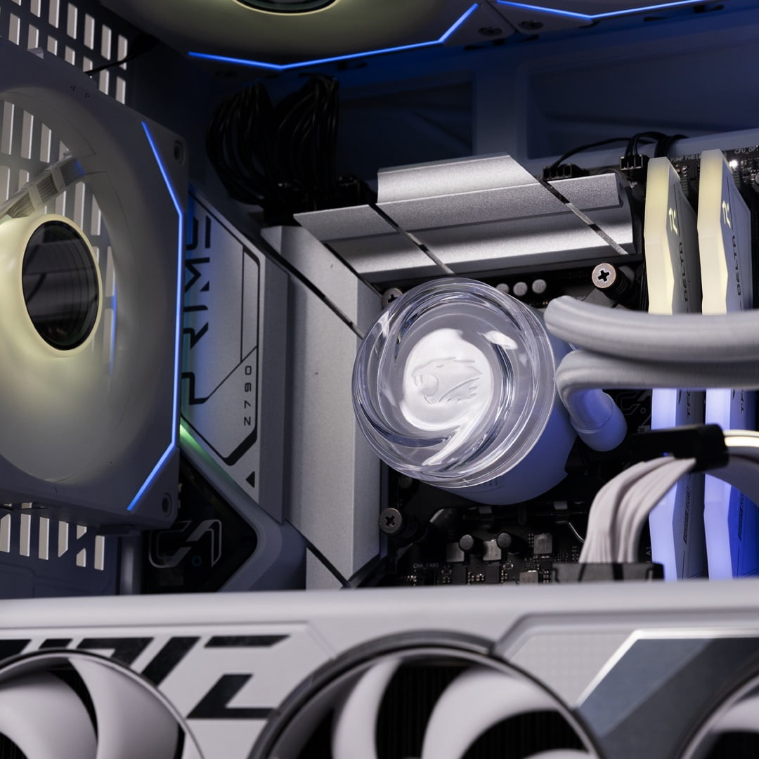 iBUYPOWER - AW4 360mm Radiator CPU Liquid Cooler (3 x 120mm Core Fans) with RGB Display - White