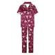 thumbnail image 5 of Pijama de manga corta con estampado fino y pantalones largos con solapa para mujer, top y pantalones de poliéster., 5 of 5