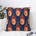 thumbnail image 4 of Fuzoiu American Football and Fire Flames Print Square Pillow Cover,Hidden Zipper Design,Luxury Square Pillow Case, Throw Pillow,Couch Cushion-12"x12", 4 of 7
