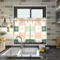 thumbnail image 4 of Yayeee Kitchen Curtains Tier Pair Light Filtering 27"x24" Rod Pocket Short Cafe Window Panel, Beige Abstract, 4 of 7