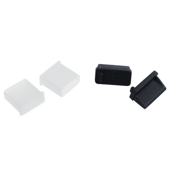 20Pcs Plastic USB Type a Plug Dustproof Plug Stopper Protection Cap, Clear & Black,20 x USB port dust plug,clear & black
