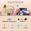 thumbnail image 6 of JYX Karaoke Machine for Kids Adults, Portable Karaoke Speaker Bluetooth with 2 Microphones, Rgb Lights, Best Gift for Girls/ Boys, 6 of 10