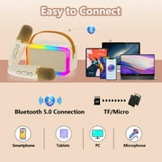 JYX Karaoke Machine for Kids Adults, Portable Karaoke Speaker Bluetooth with 2 Microphones, Rgb Lights, Best Gift for Girls/ Boys