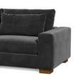 thumbnail image 6 of Isabella two seats Sectional Sofa Corduroy Velvet in Black Color, 6 of 8