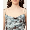 thumbnail image 5 of Moomaya Printed Velvet Crop Tops For Women Adjustable Spaghetti Straps Sweetheart Neck Crop Top, 5 of 8
