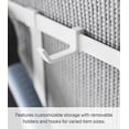 thumbnail image 3 of Yamazaki Home Fitness Equipment Storage Cart, White, Steel, Supports 16.5 pounds, Wheels, Adjustable, 3 of 7