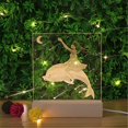 thumbnail image 3 of Wooden Light Base, Wooden LED Base 5.9 Inch Rectangle Display Pedestal Night LED Warm Light Lamp Base Lighted Display Stand with USB Switch for Crystal Glass Acrylic Art Display (B: 2pcs Open Slot), 3 of 8