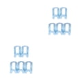 thumbnail image 3 of bedienty 5pcs Multi -function Wardrobe Space -saving Hanger Hook Coat Hook Plastic Closet Stack Hanger Rack Storage Wardrobe Organizer Blue 2Set, 3 of 6