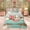 Green Pink C, variant on Feelyou Rose Flower Letter Full Size Comforter Sets for Women Girls, Teal Retro Rustic Wood Bedding Comforter Set, Grey Reversible, 3pcs, 1 Comforter and 2 Pillowcases