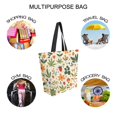 thumbnail image 7 of FORMRS Womens Canvas Tote Bag with Zipper Inner Pocket Shoulder Handbag, Leaves Pattern, 7 of 7