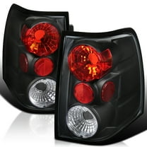 Spec-D Tuning Black Tail Lights Compatible with 2003-2006 Ford Expedition, Left Right Pair Assembly