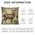 thumbnail image 5 of Leisuo Vintage Wildlife AnimalsThrow Pillow Covers Squirrel Bear Elk Rabbit with Green Plants Cushion Cover Home Decor Square Pillowcase (Animals), 5 of 5