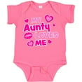 thumbnail image 3 of Inktastic My Aunty Loves Me with Hearts and Kiss Boys or Girls Baby Bodysuit, 3 of 5