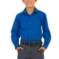 thumbnail image 2 of Boy's Regular Fit Long Sleeve Standard Cuff Pocket Uniform Casual Dress Shirt, 2 of 3