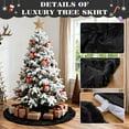 thumbnail image 5 of Sanmadrola Christmas Tree Skirt Black Plush Skirts Christmas Decorations Indoor Xmas Ornaments Holiday Decor for Party, 48in, 5 of 8