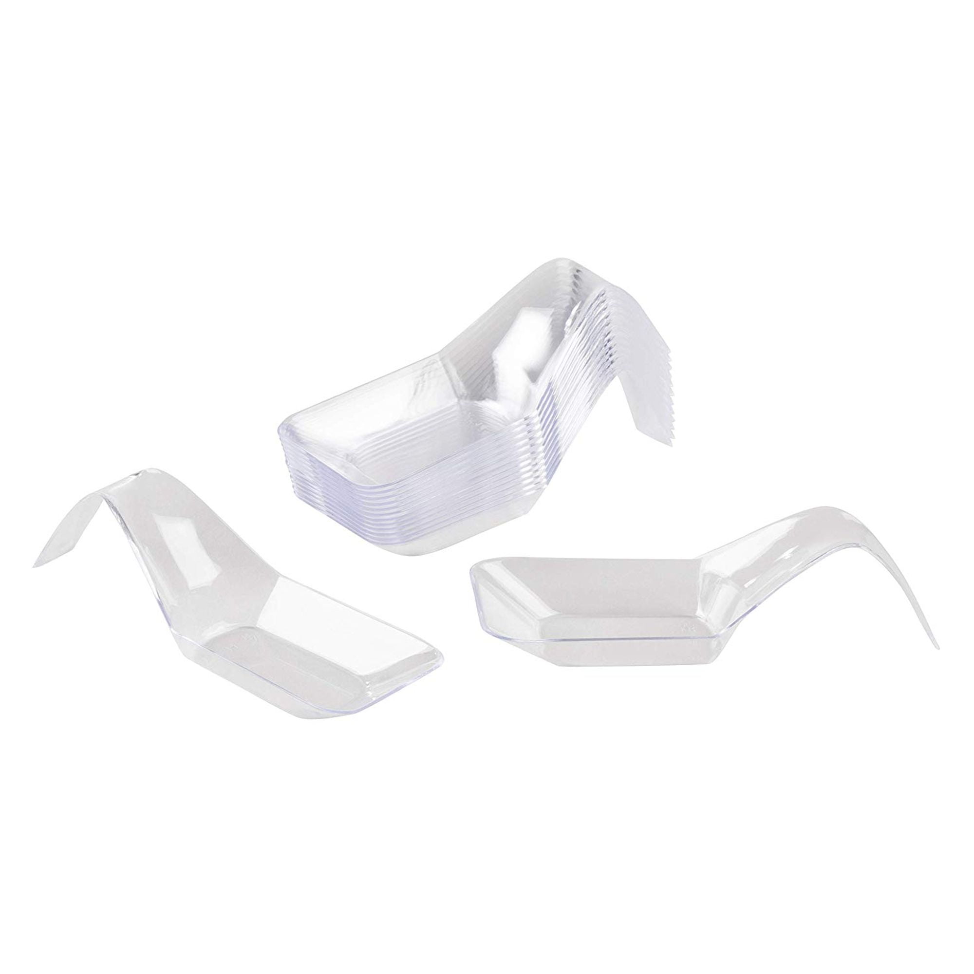 Mini Appetizer Spoons 100Pack Clear Plastic Tasting Sampling Spoon