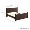 thumbnail image 4 of Platform Bed Frame, Full, Brown, Velvet, Hotel Bedroom, Modern Contemporary, HB38142, 4 of 9