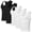 3*White & 2*Black, variant on Mens Compression Shirt Tank Top Body Shaper Slimming Tummy Control Vest Chest Support Shaping Undershirt for Workout Daily Wear
